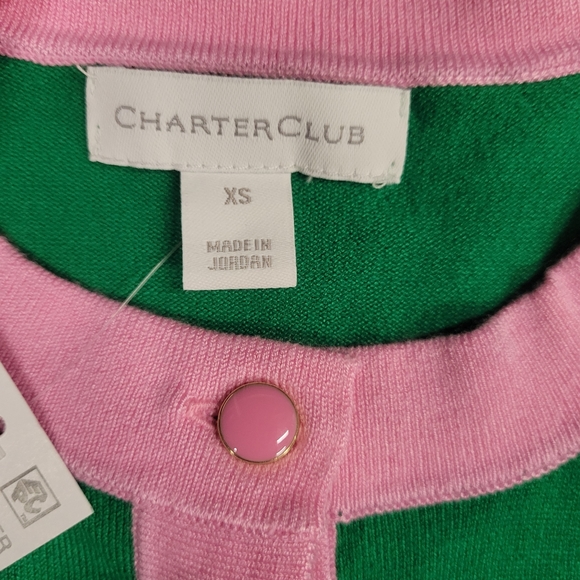 Pink & Green AKA Sorority Inspired Cardigan. - Picture 2 of 4